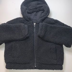 RSQ gray fuzzy crop sweater